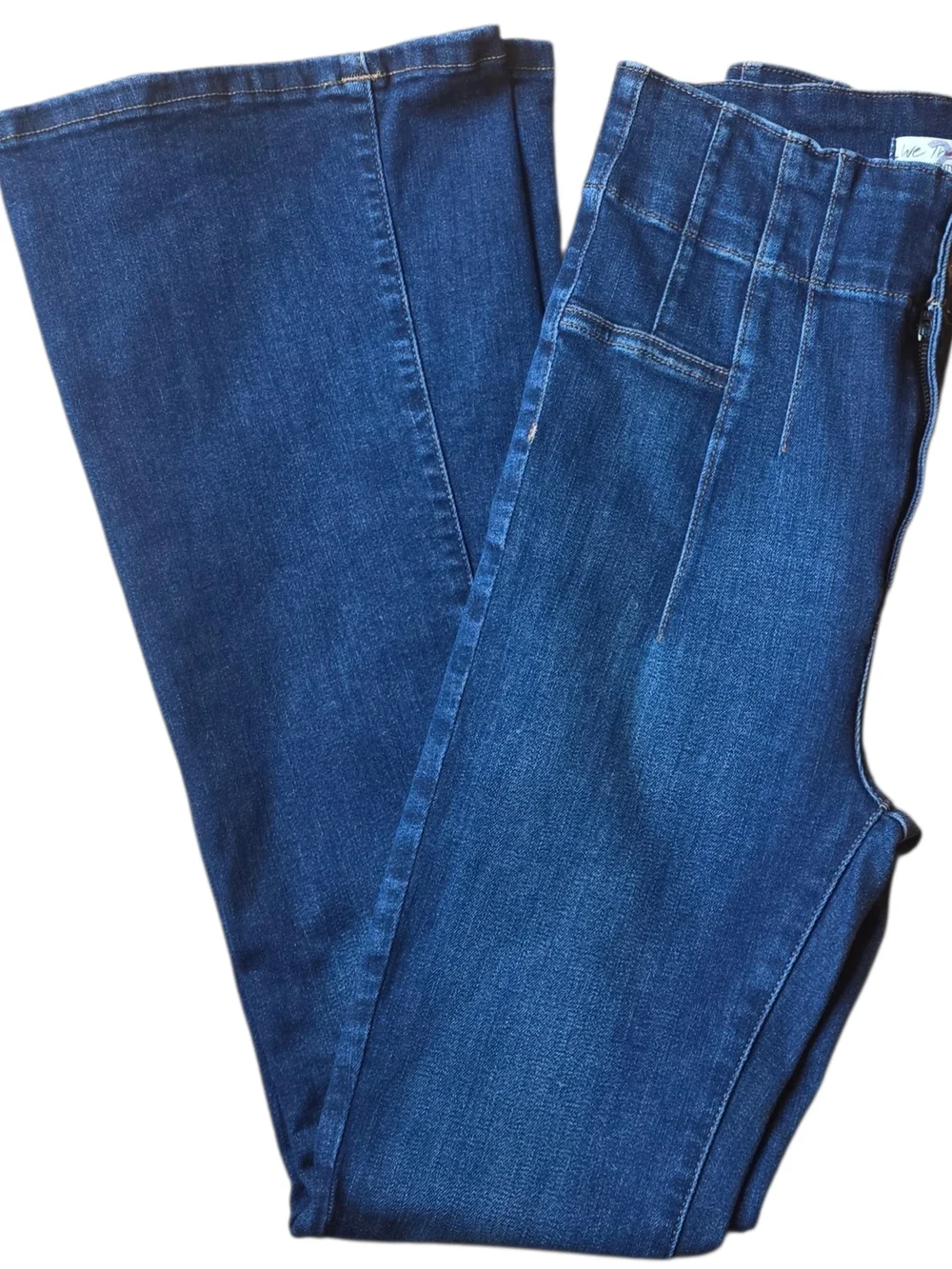 We The Free Jayde Flare Jeans Size 28 High Rise Bell Bottom Boho Festival